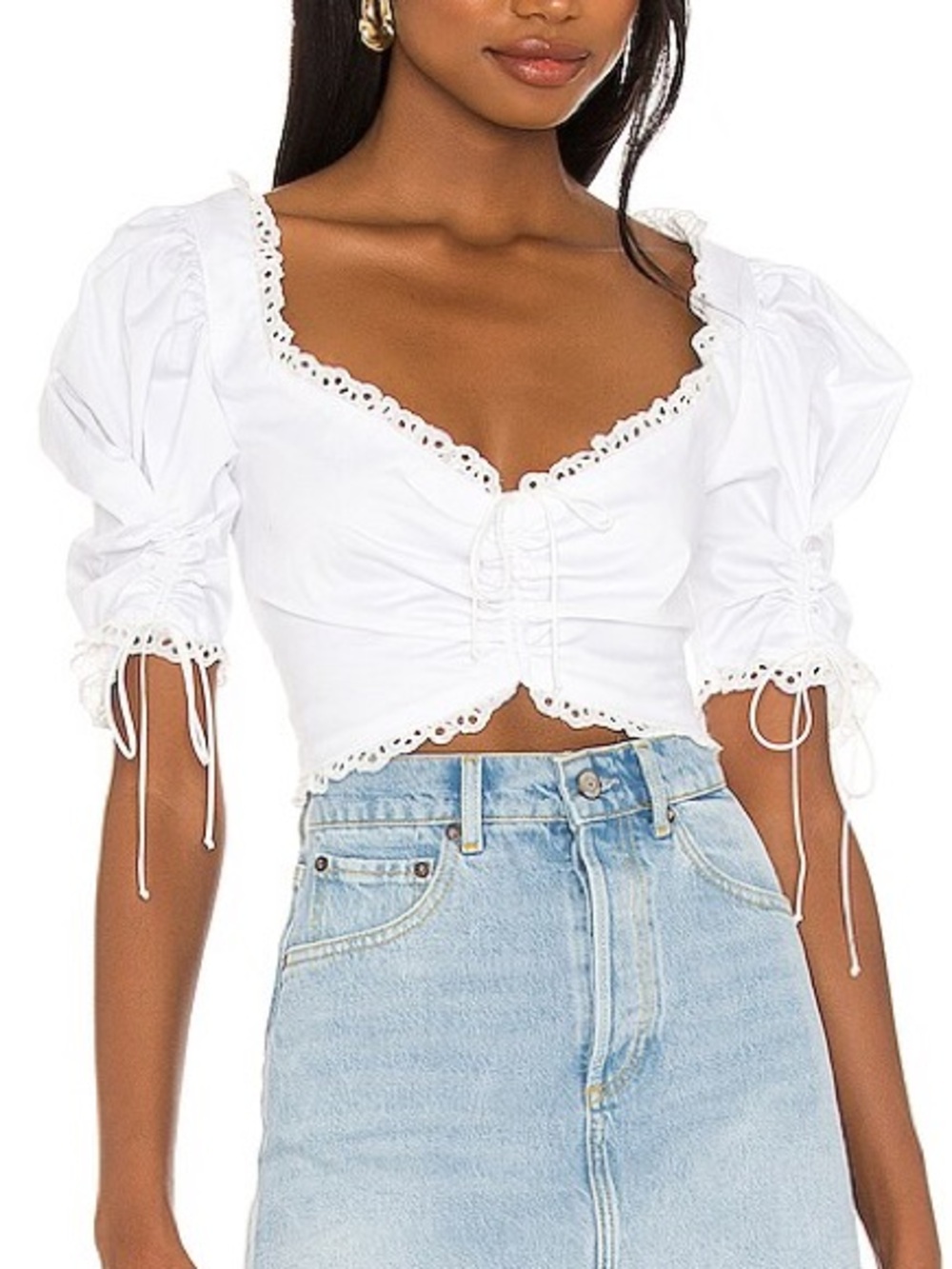 For Love & Lemons Kylie Top in White